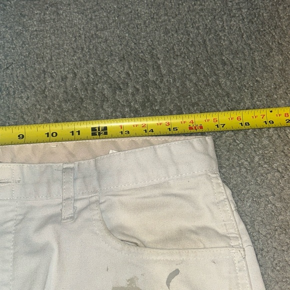 White Dickies Carpenter Painter Pants Distress Grunge Splatter 32x32 Men’s Baggy - Picture 8 of 15